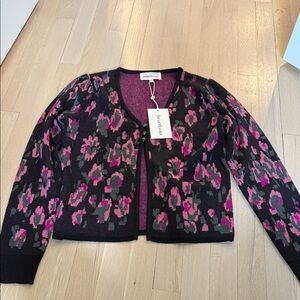 Heartloom Black and Pink Floral Women's Jacket